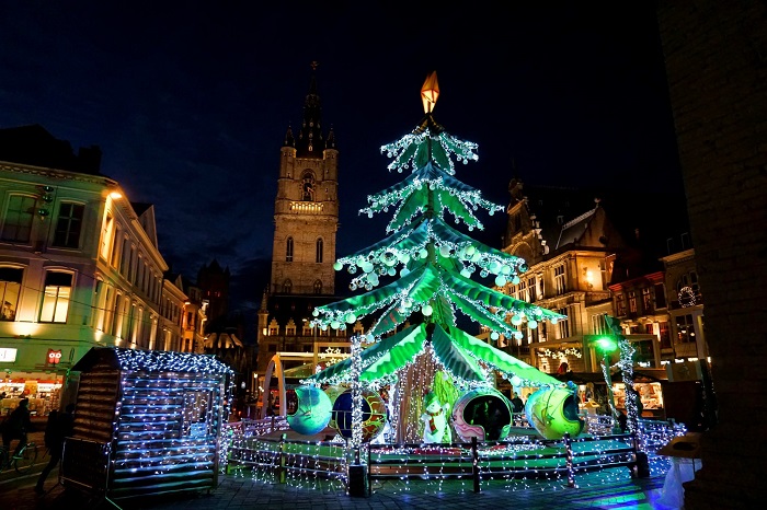 Khu chợ Giáng sinh Ghent là 1 trong những khu chợ Giáng sinh ở Bỉ nổi tiếng