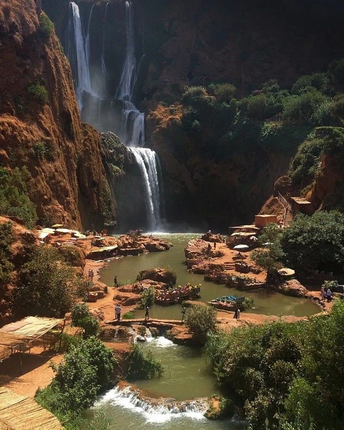 Khung cảnh ở thác Ouzoyd Maroc