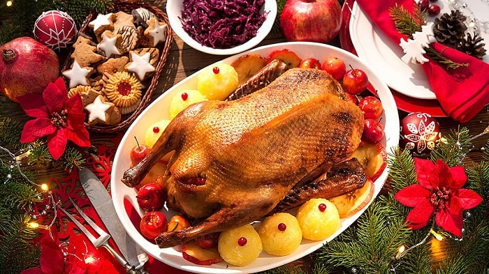 Weihnahtsgans là một trong những món ăn Giáng sinh ở Áo