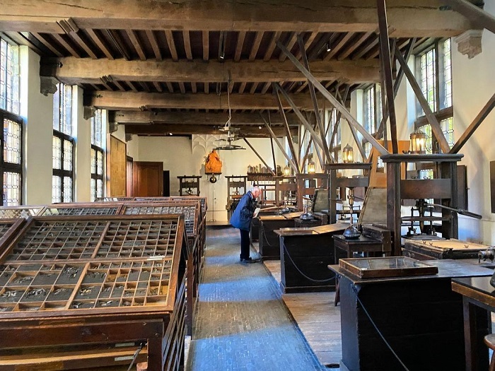 Nhà máy in ở bảo tàng Plantin-Moretus Bỉ