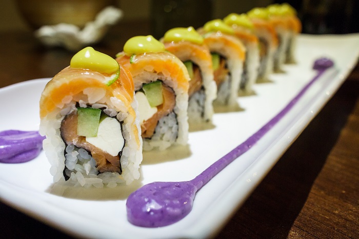 Sushi với thành phần từ nguyên liệu tươi trong ẩm thực Iceland