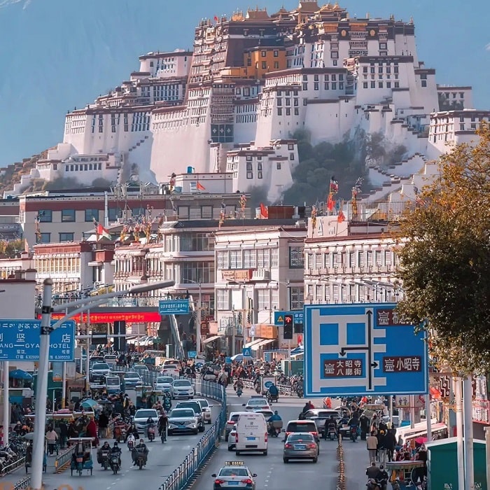 Vị trí cung điện Polata Tây Tạng