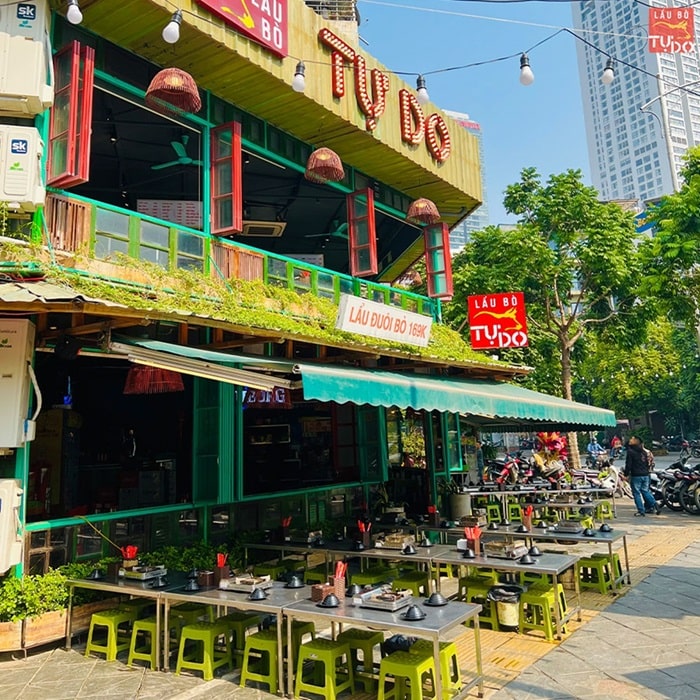 quán lẩu đuôi bò ngon Hà Nội - Lẩu Bò Tự Do