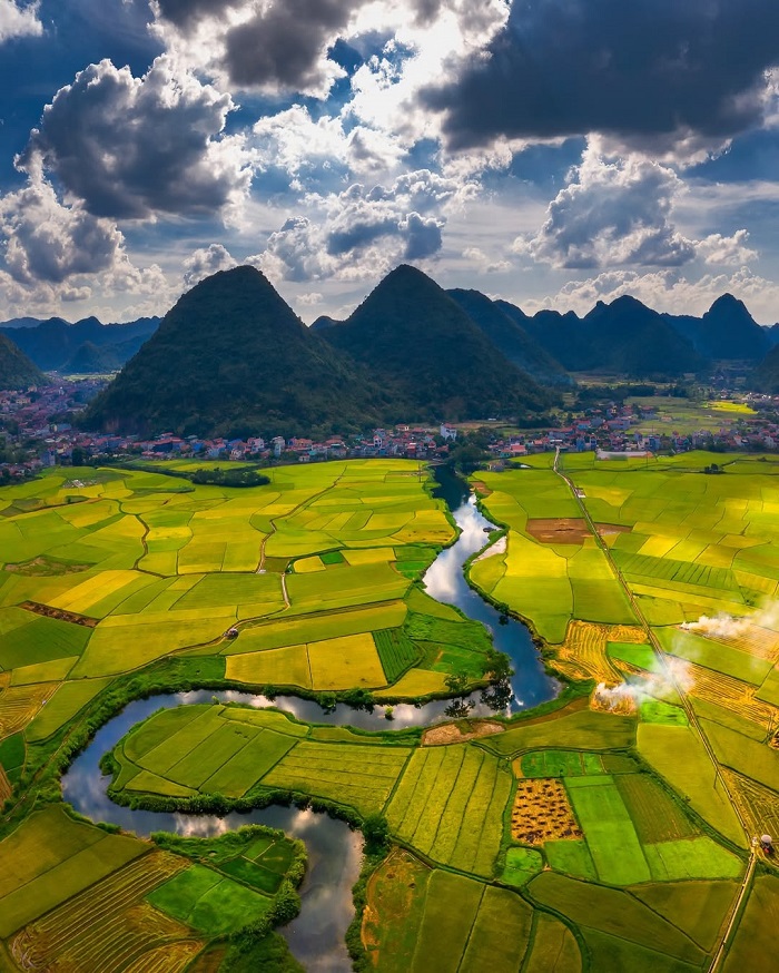 Bắc Sơn là một trong những cánh đồng lúa đẹp nhất Việt Nam đầy sắc màu