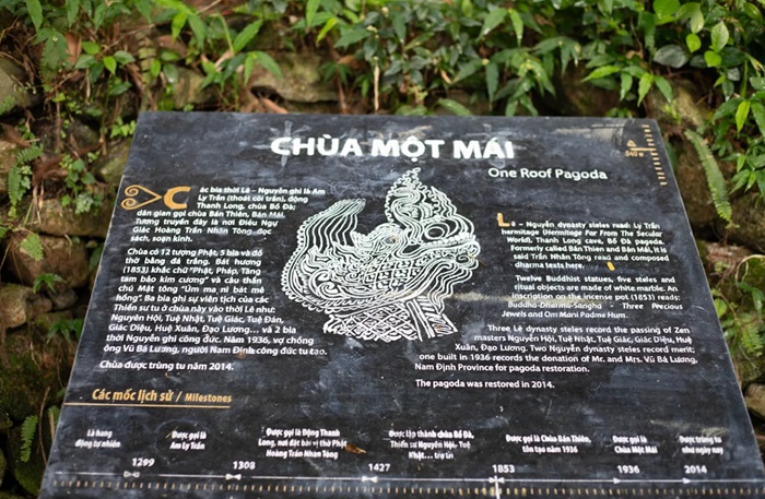 chùa Một Mái Yên Tử - lịch sử