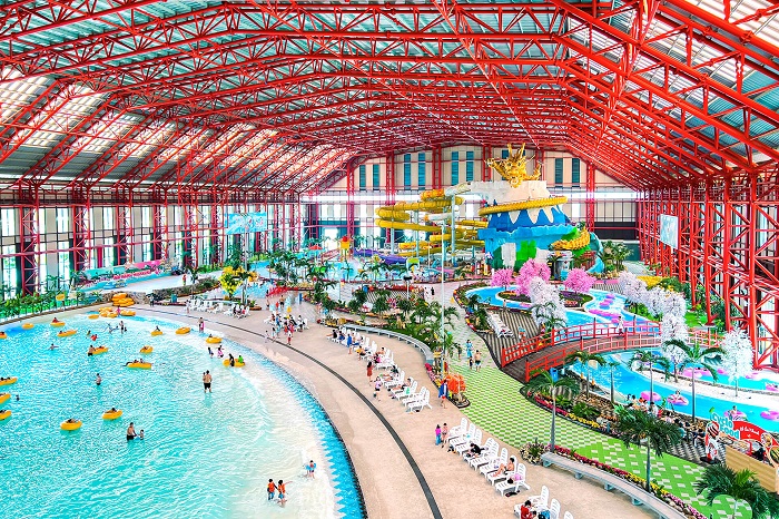 Công viên nước Mikazuki Water Park 365 hấp dẫn trẻ em trải nghiệm và vui chơi - Ảnh: Internet