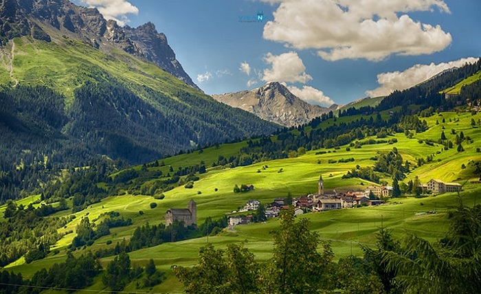 Đi du lịch châu Âu nên đi những nước nào - Thảo nguyên xanh mướt ở Thụy Sĩ