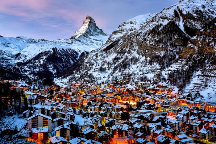 Du lịch Châu Âu tháng 12 - Thụy Sĩ từ trên cao