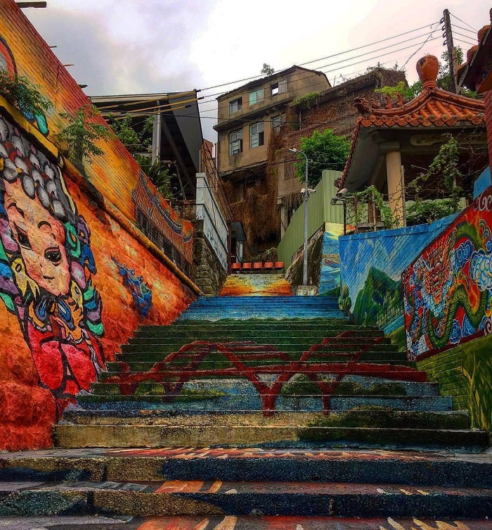 Street Art gần Cầu Tình yêu ở Đài Loan