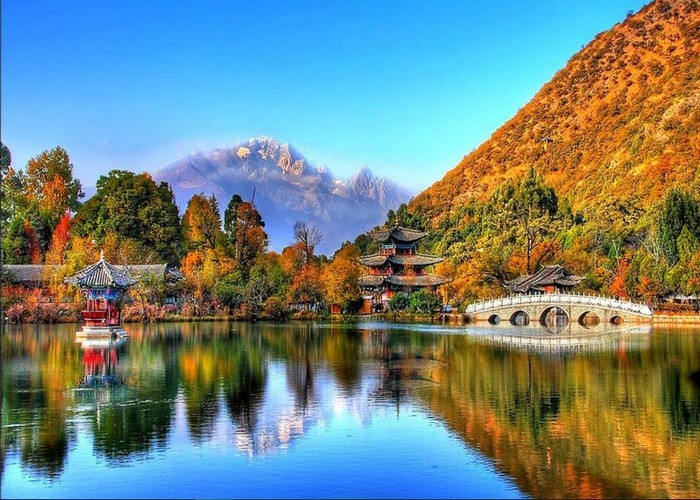 Du lịch Trung Quốc: Công viên Hắc Long Đàm Lệ Giang