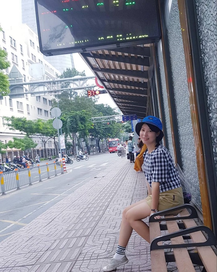 nhà chờ xe bus cũng là điểm sống ảo ở Nha Trang