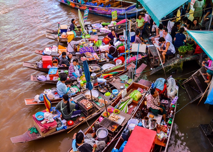 khám phá chợ nổi Thái Lan 1 ngày
