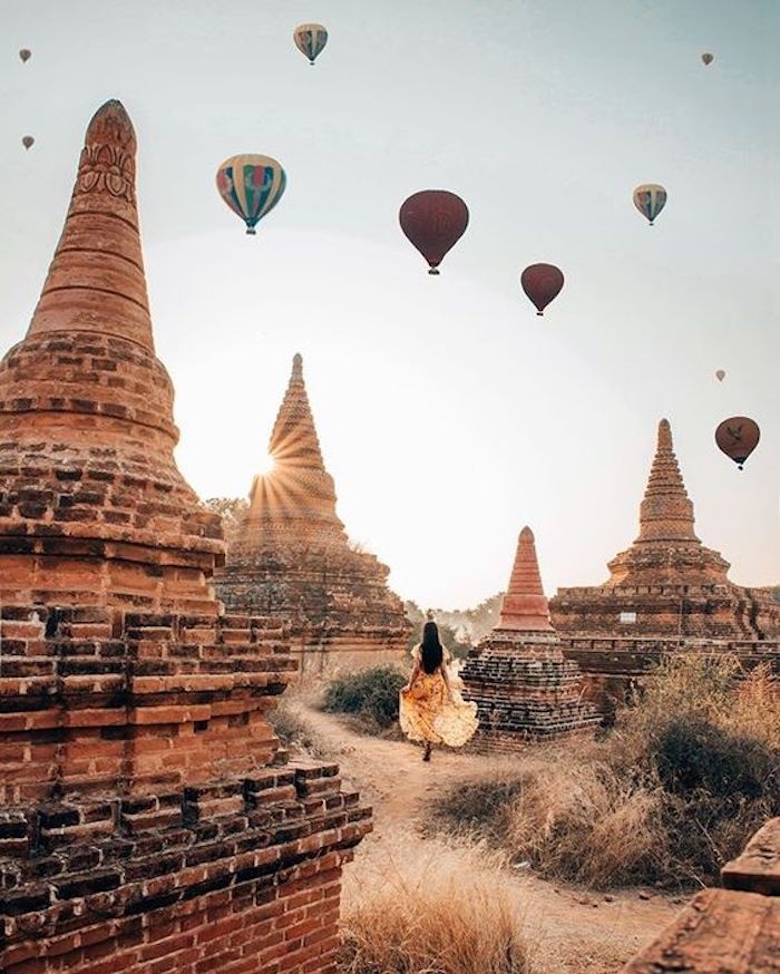 trải nghiệm ngắm bình minh trong tour Bagan nhớ đến đền Shwe San Daw