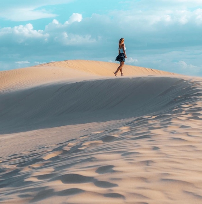 trải nghiệm trong tour Ninh Thuận nhớ đến đồi cát Nam Cương