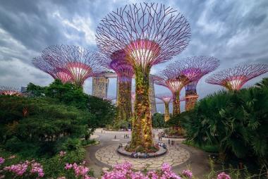 HCM - Singapore - Công Viên Khủng Long - Khu Vườn Trên Mây Gardens By The Bay - Chùa Răng Phật 4N3Đ, VMB + KS 4*