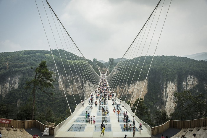 Du lịch Trung Quốc: Cầu kính lớn nhất Thế Giới tại Đại Hiệp Cốc