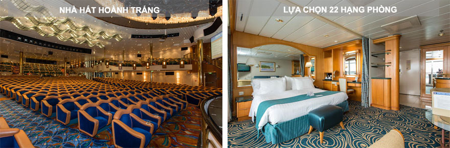 Du thuyền được thiết kế đặc biệt với những không gian dành cho tất cả mọi người
