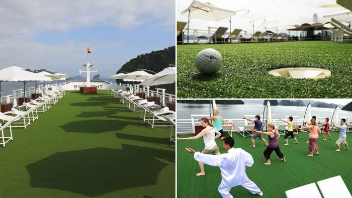 Sân golf mini sang trọng đáp ứng nhu cầu giải trí của giới thượng lưu. 