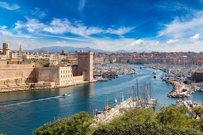 1-Port-of-Call-Shutterstock-user-S-F-Saint-Jean-Castle-and-Cathedral-de-la-Major-and-the-Vieux-port-in-Marseille-France