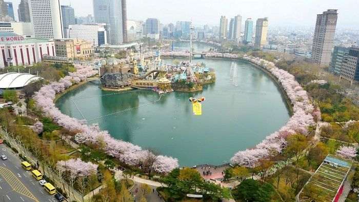 Địa điểm du lịch Seoul - Hồ Seokchon xứ Hàn ngập tràn sắc hoa vào mùa xuân 