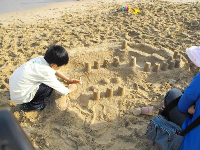 Lễ hội Cát Haeundae - Trẻ em cũng có thể tạo ra những tác phẩm cát của riêng các bé