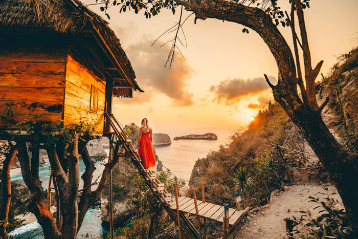 Địa điểm du lịch Bali - Hoàng hôn đẹp nhất khi ngắm từ nhà cây