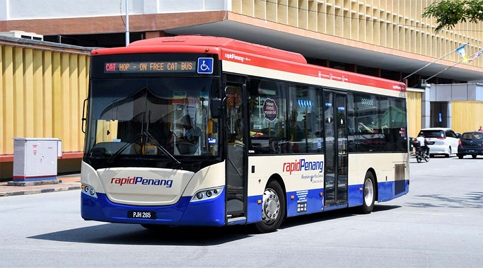 Kinh nghiệm du lịch Penang - Di chuyển bằng xe buýt tuy rẻ nhưng khá mất thời gian.