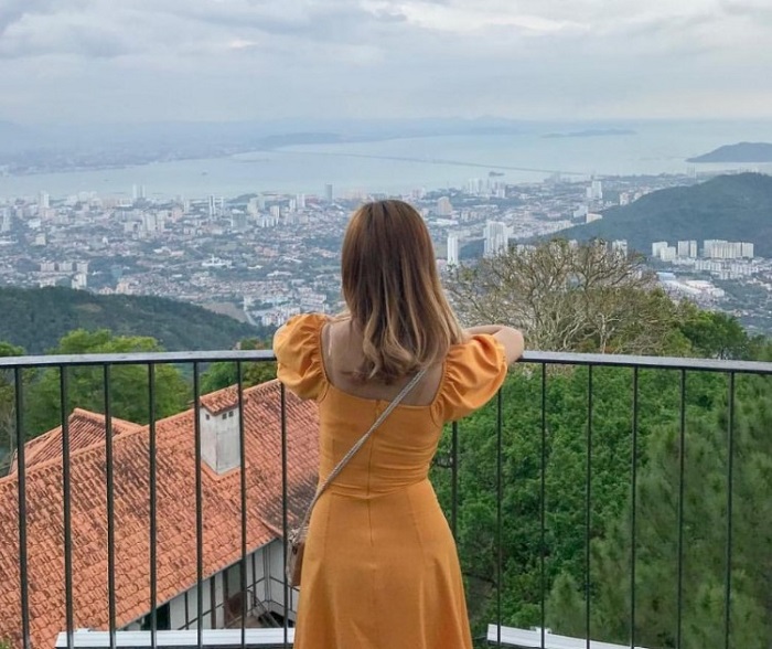 Kinh nghiệm đi Penang Hill -Ngắm toàn cảnh đảo ngọc Penang từ trên cao vào những ngày thời tiết đẹp sẽ nhìn được cả thành phố.