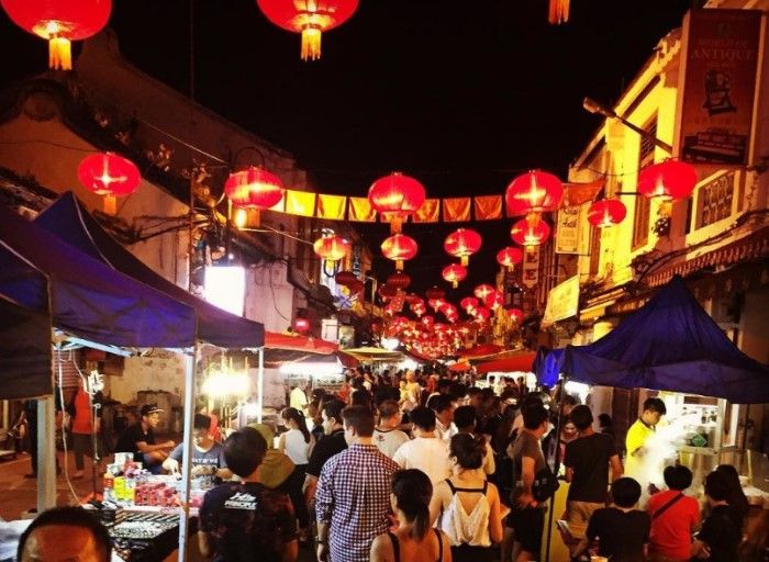 1 ngày ở Malacca - Không gian chợ đêm tại thành phố Malacca. 