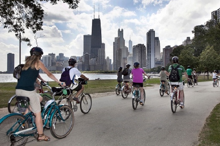 Kinh nghiệm du lịch Chicago - Đạp xe quanh thành phố.