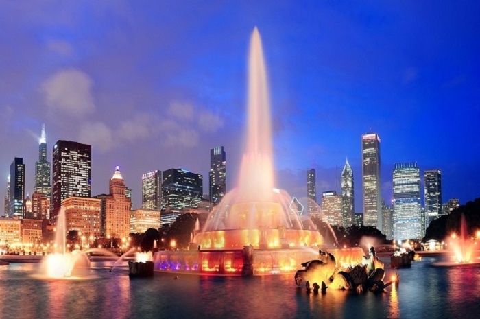 Kinh nghiệm du lịch Chicago - Đài phun nước tuyệt đẹp Buckingham.