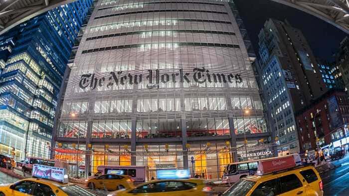 Quảng trường Times Square - Tòa soạn báo The New York Times.