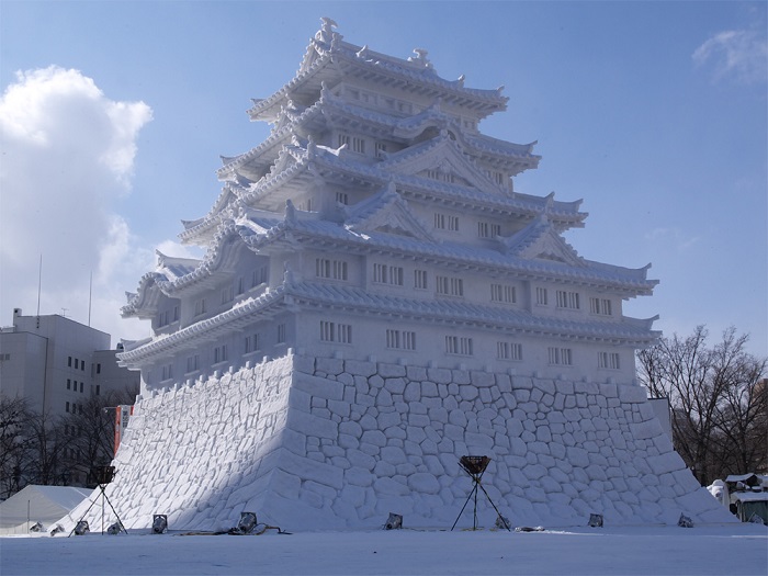 Kinh nghiệm du lịch Nhật Bản tháng 12 -Lâu đài băng tuyết