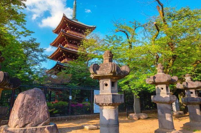 Công viên Ueno - Chùa Kaneiji rộng lớn hiện chỉ còn lưu lại 1 tòa tháp và đền Toshogu