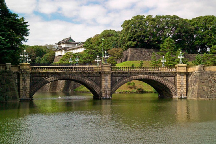 Hoàng Cung Nhật Bản - Cây cầu Nijubashi nổi tiếng tại hoàng cung tokyo