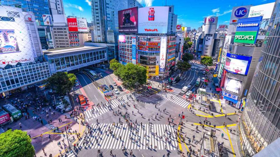 Giao lộ Shibuya là địa điểm du lịch Nhật Bản vô cùng sầm uất