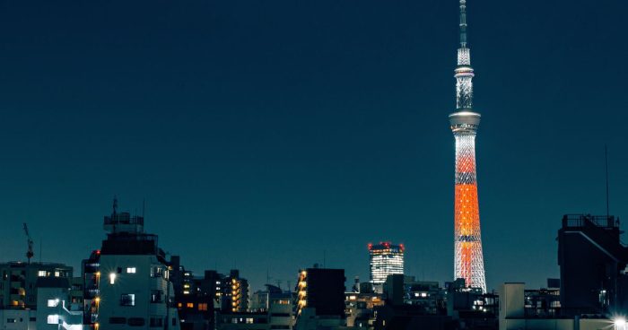 Tháp Tokyo Skytree - Tháp Tokyo lên đèn