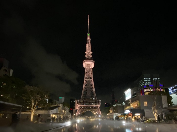 Tháp truyền hình Nagoya - Khung cảnh về đêm tại Nagoya