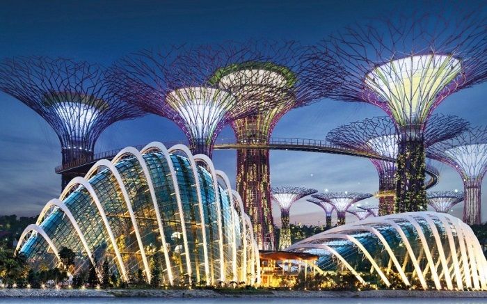 Khám phá singapore về đêm -Thiết kế vườn mới lạ đầy thu hút