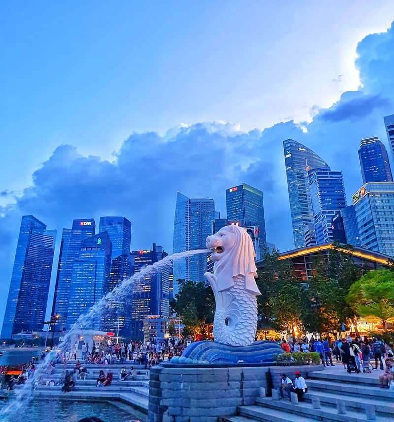 Tham quan công viên sư tử khi du lịch Singapore tháng 2