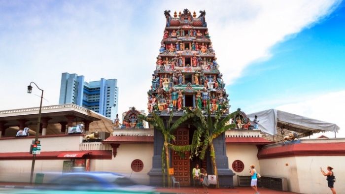 Các điểm tham quan miễn phí ở Singapore- Khu đền Hindu nguy nga mang một nét đẹp cổ kính