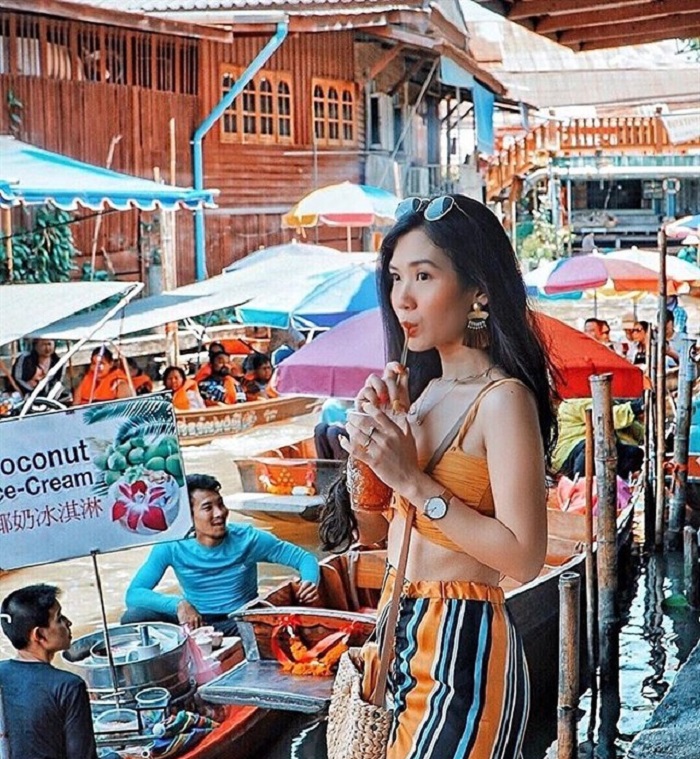 Chợ nổi Damnoen, địa điểm du lịch Bangkok