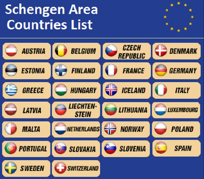 Visa Schengen có đi được Thổ Nhĩ Kỳ - Các nước mà visa Schengen được phép nhập cảnh