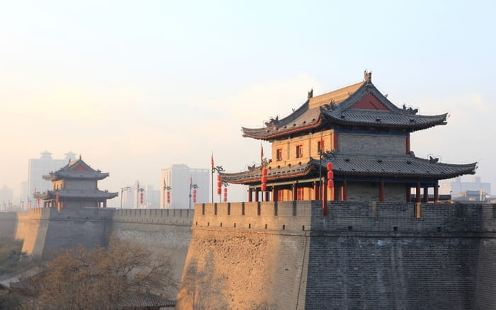 Du lịch Tây An Trung Quốc -Tường thành cổ Tây An 