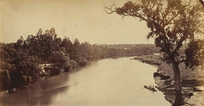 Sông Yarra - Một bức ảnh cũ về sông Yarra vào thế kỷ 19