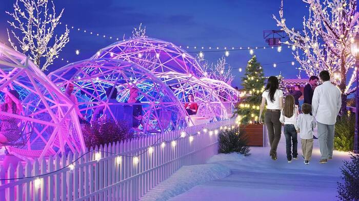 Du lịch Melbourne mùa đông - Một quán ăn được thiết kế phong cách nhà băng mùa đông lung linh ánh đèn