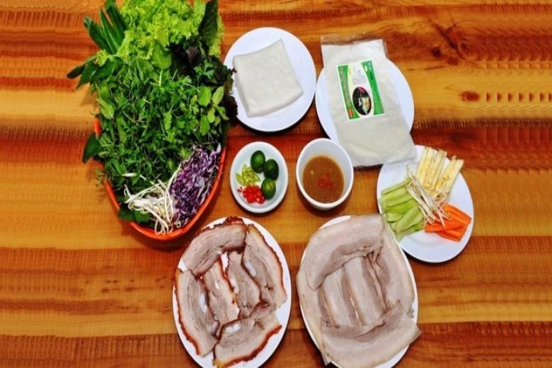 Bánh tráng cuốn thịt heo