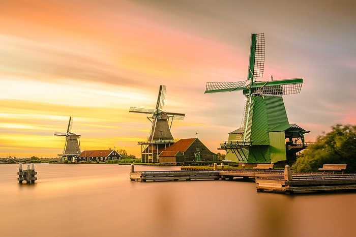 Zaanse Schans – làng cối xay gió ở Zaanstad