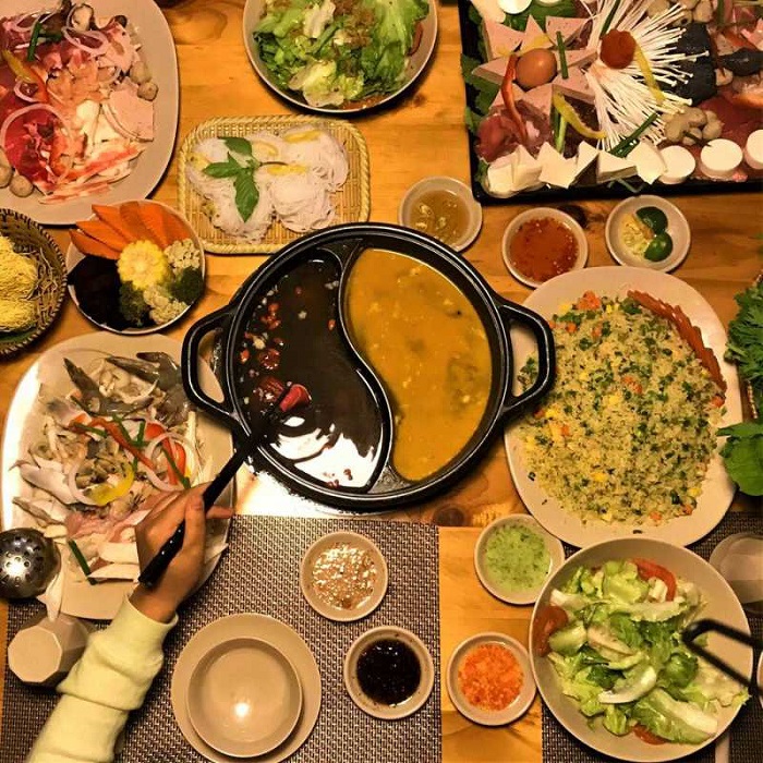 Thưởng thức buffet rau Đà Lạt