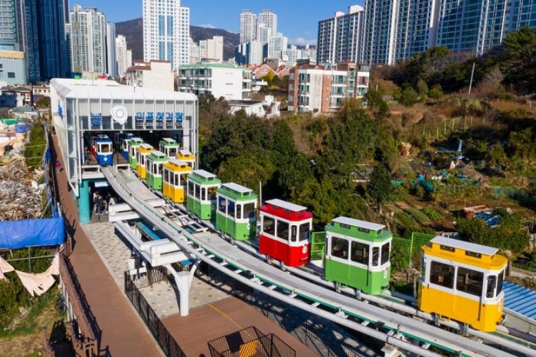 Trải nghiệm đi tàu điện ven biển bãi biển Haeundae